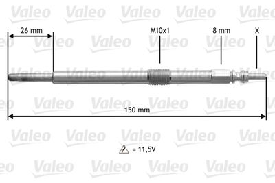 Свеча накаливания VALEO 345191 для VW LT