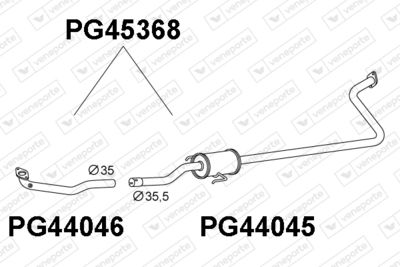 Предглушитель выхлопных газов VENEPORTE PG45368 для CITROËN C1