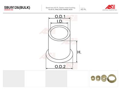 AS-PL - Púzdro, hriadeľ štartéra , SBU9126(BULK)