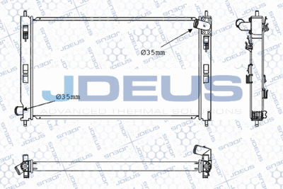 Радиатор, охлаждение двигателя JDEUS M-0180240 для MITSUBISHI OUTLANDER