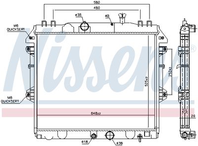 Radiator, engine cooling 646807