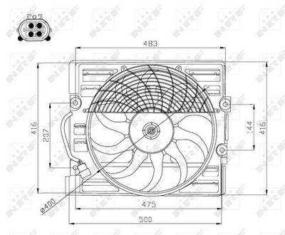 VENTILATOR RADIATOR NRF 47214 1