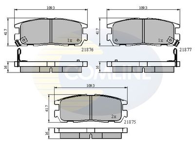 Комплект тормозных колодок, дисковый тормоз COMLINE CBP3461 для ISUZU RODEO