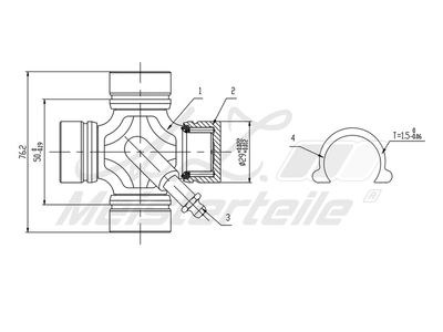 Шарнир, карданен вал A.Z. Meisterteile AZMT-42-041-1075