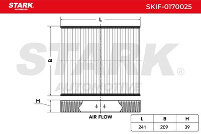 Филтър купе (поленов филтър) STARK SKIF-0170025