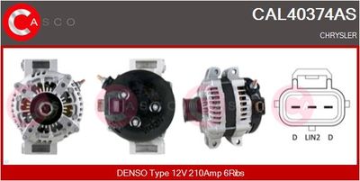 Генератор CASCO CAL40374AS для CHRYSLER GRAND VOYAGER