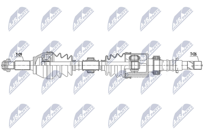 Приводной вал NTY NPW-NS-094 для NISSAN NV200