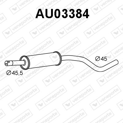 Предглушитель выхлопных газов VENEPORTE AU03384 для AUDI A2