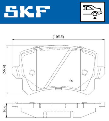 Brake Pad Set, disc brake VKBP 90023