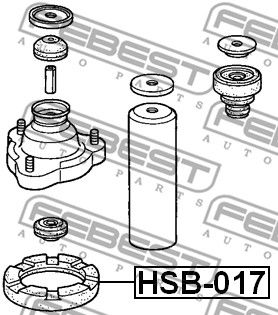 HSB-017 Проставка пружины верхняя  FEBEST FEBEST 