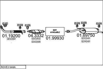 SISTEM DE ESAPAMENT MTS ROVE31848A003220