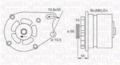 MAGNETI MARELLI 063730893010 Генератор для FIAT CINQUECENTO
