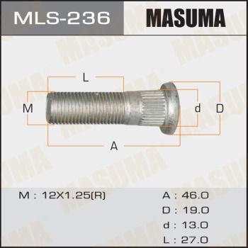 MASUMA MLS-236 Болт крепления колеса  для NISSAN SILVIA (Ниссан Силвиа)