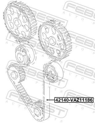 CUREA DE DISTRIBUTIE FEBEST 42140VAZ11186 1