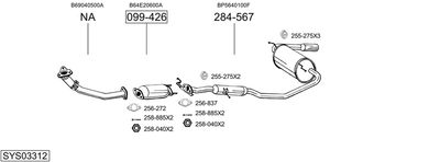 SISTEM DE ESAPAMENT BOSAL SYS03312