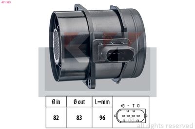 Przepływomierz masowy powietrza KW 491 359