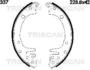 TRISCAN 8100 42337 Ремкомплект барабанных колодок для MITSUBISHI LANCER CELESTE купе (A7_)