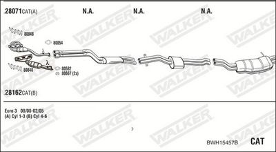 Изпускателна система WALKER BWH15457B