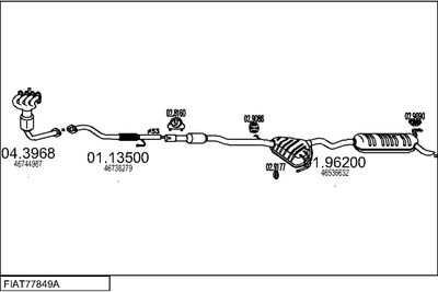 SISTEM DE ESAPAMENT MTS FIAT77849A015563