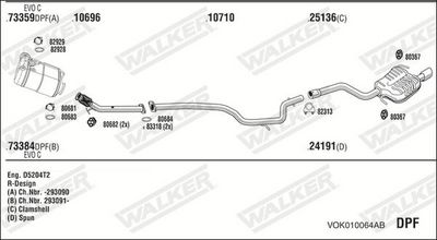 Изпускателна система WALKER VOK010064AB