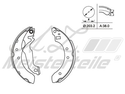 комплект спирачна челюст A.Z. Meisterteile AZMT-44-026-1333