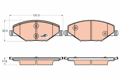 Комплект тормозных колодок, дисковый тормоз TRW GDB2027 для SKODA FABIA