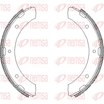 REMSA 4309.00 Ремкомплект барабанных колодок для OPEL ASTRA F Наклонная задняя часть (T92) 1.4 (F08, M08, F68, M68)