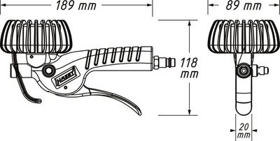 Pneuhustič s manometrom HAZET 9041P-1