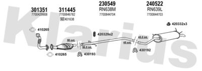 Układ wydechowy KLARIUS 720657E