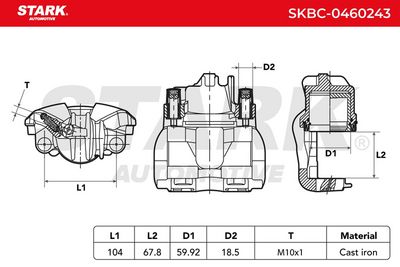 спирачен апарат STARK SKBC-0460243