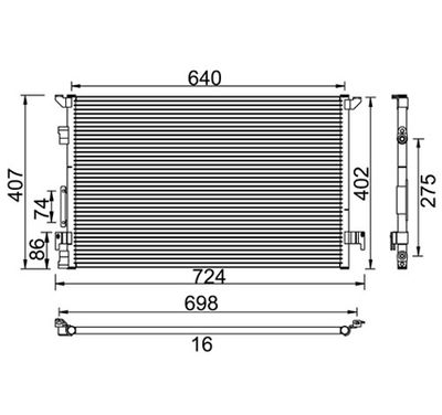 PowerMax 7110385 Радиатор кондиционера  для FIAT CROMA (Фиат Крома)