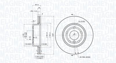 спирачен диск MAGNETI MARELLI 360406199501
