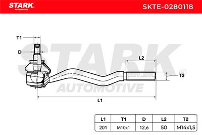 накрайник на напречна кормилна щанга STARK SKTE-0280118