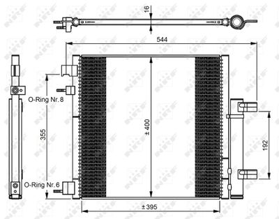 NRF Condensor, airconditioning EASY FIT (350048)