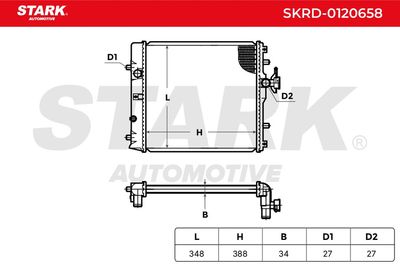 радиатор, охлаждане на двигателя STARK SKRD-0120658