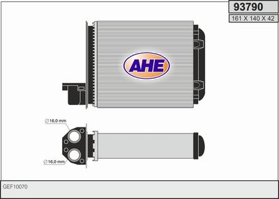 AHE 93790 Радиатор печки  для ROVER MINI (Ровер Мини)