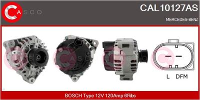 CASCO CAL10127AS Генератор  для MERCEDES-BENZ E-CLASS (W210) E 200 Kompressor (210.045)