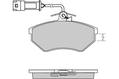 Комплект тормозных колодок, дисковый тормоз E.T.F. 12-0637 для VW CORRADO