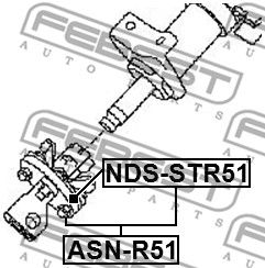 ASN-R51 FEBEST Вал рулевой карданный FEBEST 