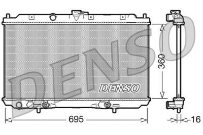 Радиатор, охлаждение двигателя DENSO DRM46024 для NISSAN PRIMERA