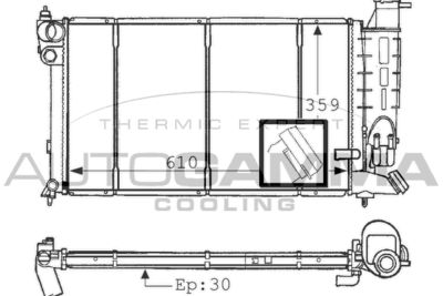 AUTOGAMMA 100754 Радиатор охлаждения двигателя  для PEUGEOT (Пежо)