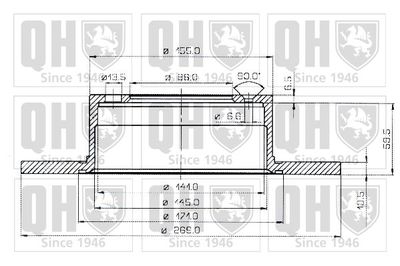 Тормозной диск QUINTON HAZELL BDC1044 для SAAB 99