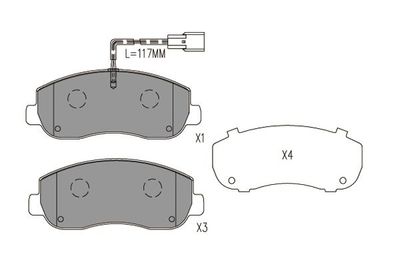 Kavo Parts Stabdžių trinkelių rinkinys, diskinis stabdys