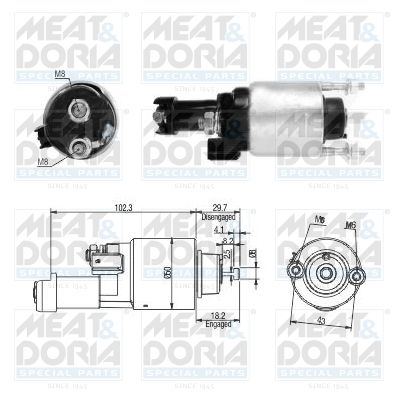 Solenoid, startmotor MEAT & DORIA 46315