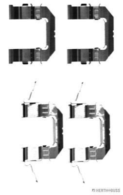 Комплектующие, колодки дискового тормоза HERTH+BUSS JAKOPARTS J3661028 для NISSAN PATHFINDER
