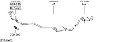 Изпускателна система BOSAL SYS11603