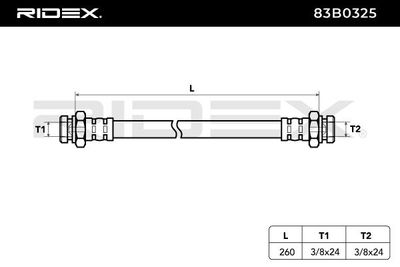 спирачен маркуч RIDEX 83B0325