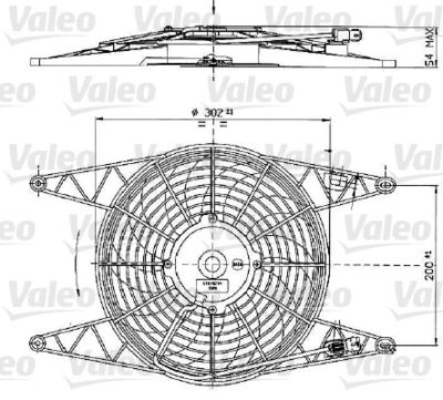 VALEO 698425 Вентилятор системи охолодження двигуна для PEUGEOT (Пежо)