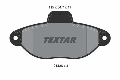 Комплект тормозных колодок, дисковый тормоз TEXTAR 2143602 для FIAT CINQUECENTO
