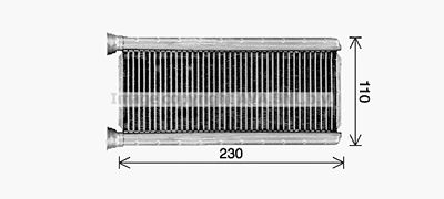 Теплообменник, отопление салона AVA QUALITY COOLING MT6289 для MITSUBISHI MIRAGE